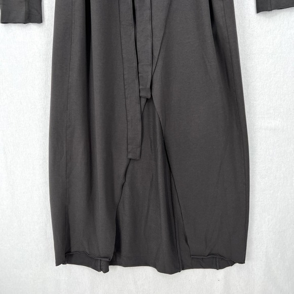 LUNYA The Robe Womens XS Small Eclipse Gray Cowl Neck Pima Cotton Blend Long NEW - Picture 9 of 16